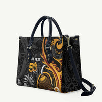 Papua New Guinea Leather Bag Happy 50th Independence Anniversary - Polynesian Pride