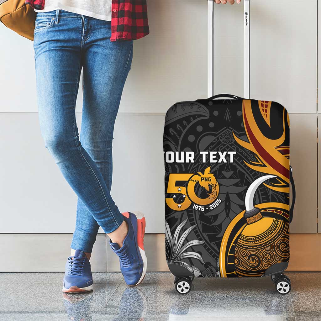 Personalised Papua New Guinea Luggage Cover Happy 50th Independence Anniversary - Polynesian Pride