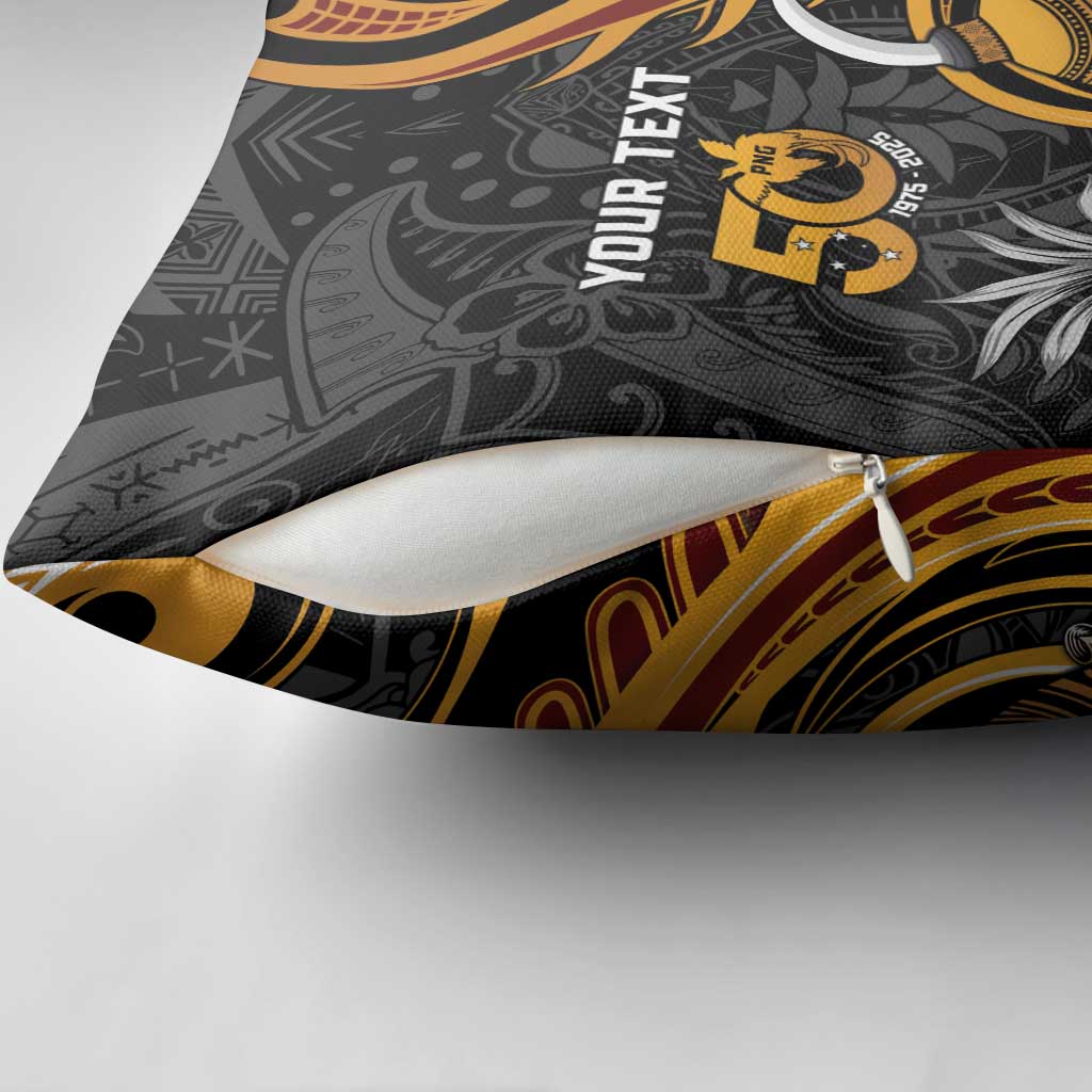 Papua New Guinea Pillow Cover Happy 50th Independence Anniversary - Polynesian Pride