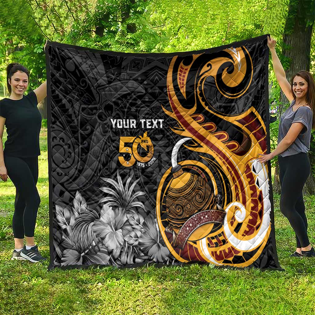 Personalised Papua New Guinea Quilt Happy 50th Independence Anniversary - Polynesian Pride