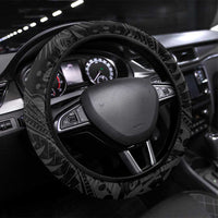 Papua New Guinea Steering Wheel Cover Happy 50th Independence Anniversary LT05 Universal Fit Black - Polynesian Pride