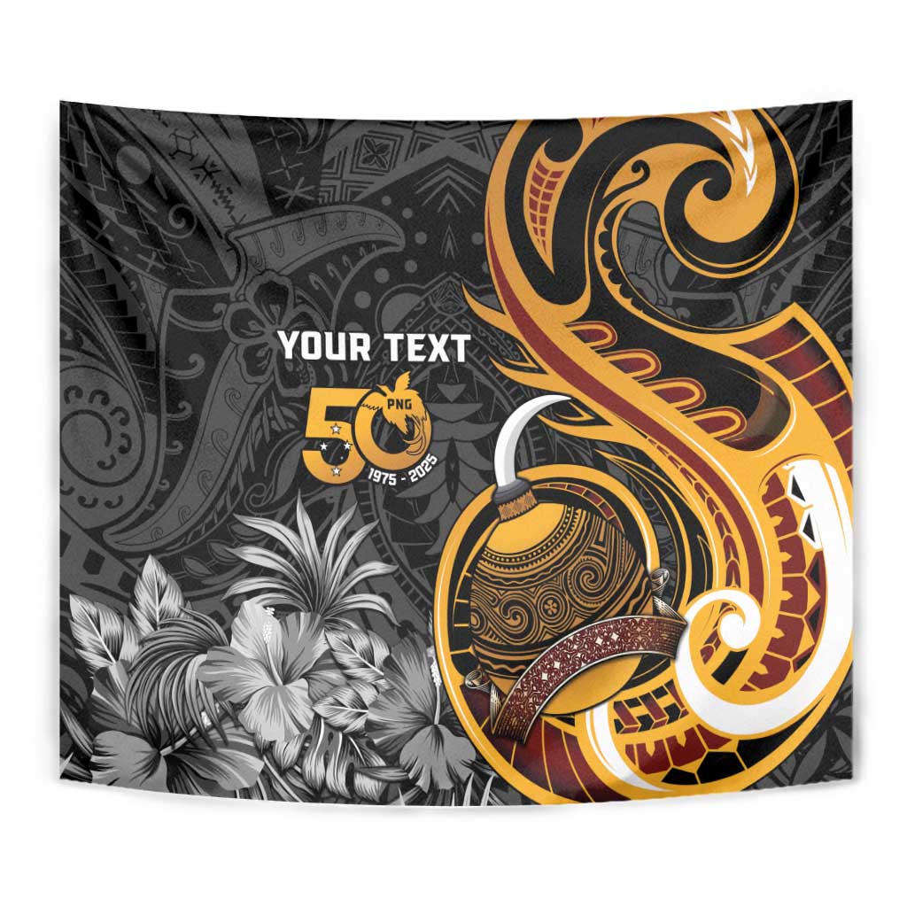 Personalised Papua New Guinea Tapestry Happy 50th Independence Anniversary - Polynesian Pride