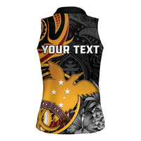 Personalised Papua New Guinea Women Sleeveless Polo Shirt Happy 50th Independence Anniversary - Polynesian Pride