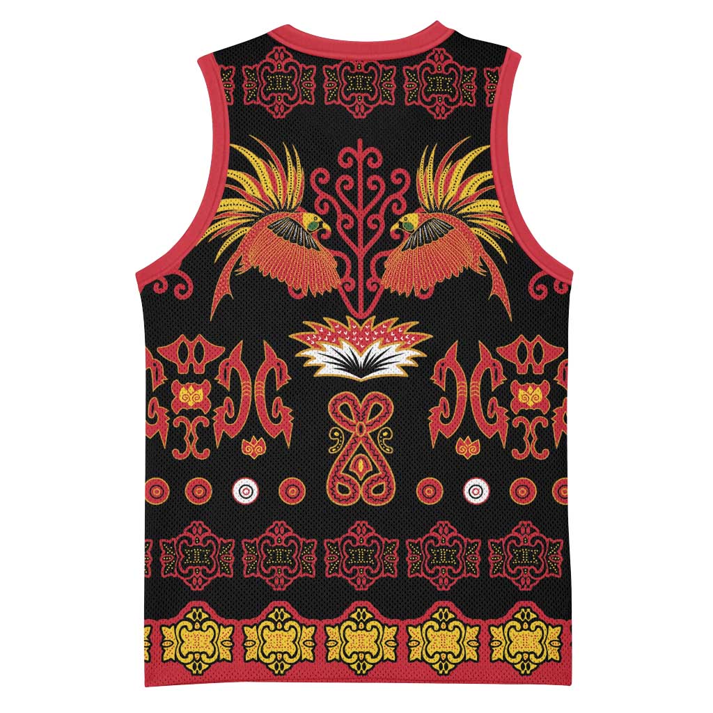 Papua Batik Motif Basketball Jersey Papua Spirit Black Version LT05 - Polynesian Pride