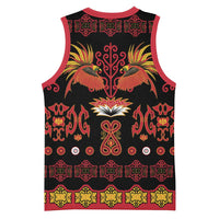 Papua Batik Motif Basketball Jersey Papua Spirit Black Version LT05 - Polynesian Pride