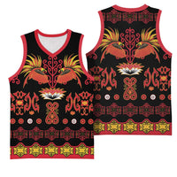 Papua Batik Motif Basketball Jersey Papua Spirit Black Version LT05 - Polynesian Pride
