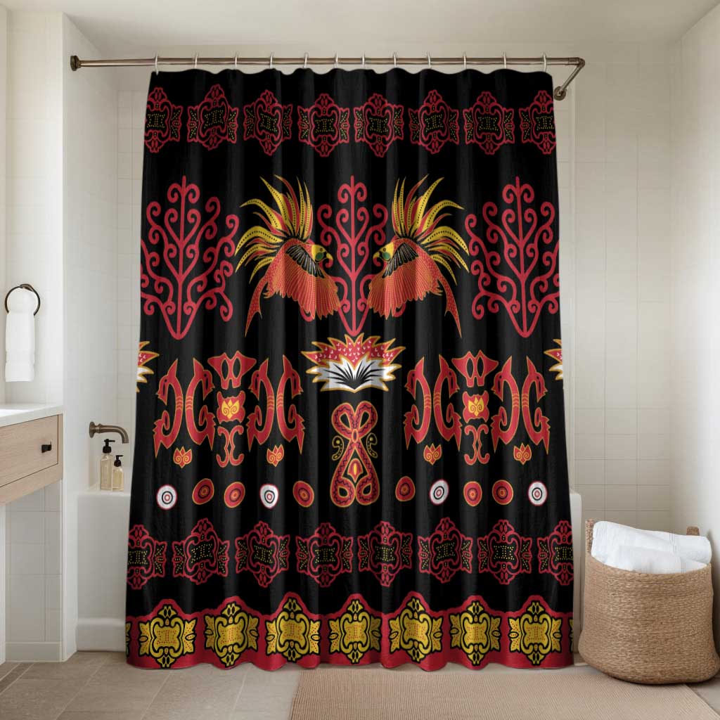 Papua Batik Motif Bathroom Set Papua Spirit Black Version - Polynesian Pride