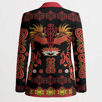 Papua Batik Motif Blazer Papua Spirit Black Version LT05 - Polynesian Pride
