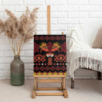 Papua Batik Motif Canvas Wall Art Papua Spirit Black Version LT05 - Polynesian Pride