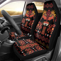 Papua Batik Motif Car Seat Cover Papua Spirit Black Version - Polynesian Pride