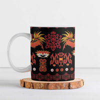 Papua Batik Motif Ceramic Mug Papua Spirit Black Version LT05 Black - Polynesian Pride