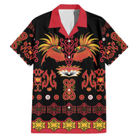Papua Batik Motif Family Matching Mermaid Dress and Hawaiian Shirt Papua Spirit Black Version - Polynesian Pride