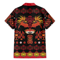 Papua Batik Motif Family Matching Mermaid Dress and Hawaiian Shirt Papua Spirit Black Version - Polynesian Pride