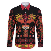 Papua Batik Motif Family Matching Short Sleeve Bodycon Dress and Hawaiian Shirt Papua Spirit Black Version - Polynesian Pride