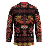 Papua Batik Motif Hockey Jersey Papua Spirit Black Version LT05 - Polynesian Pride