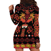 Papua Batik Motif Hoodie Dress Papua Spirit Black Version LT05 - Polynesian Pride