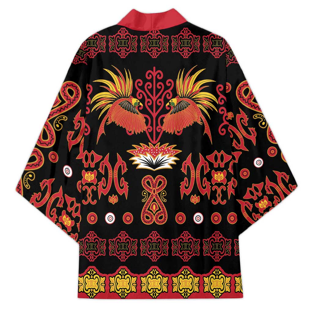 Papua Batik Motif Kimono Papua Spirit Black Version - Polynesian Pride