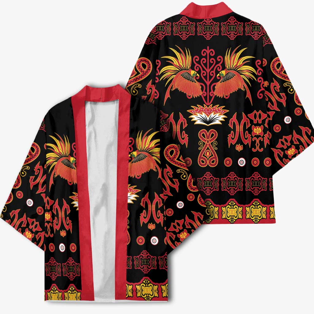 Papua Batik Motif Kimono Papua Spirit Black Version - Polynesian Pride