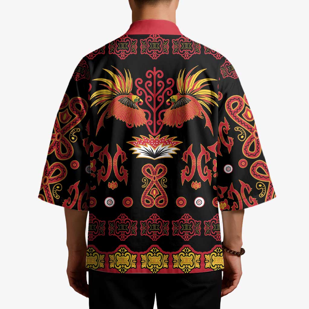 Papua Batik Motif Kimono Papua Spirit Black Version - Polynesian Pride