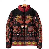 Papua Batik Motif Padded Jacket Papua Spirit Black Version LT05 - Polynesian Pride