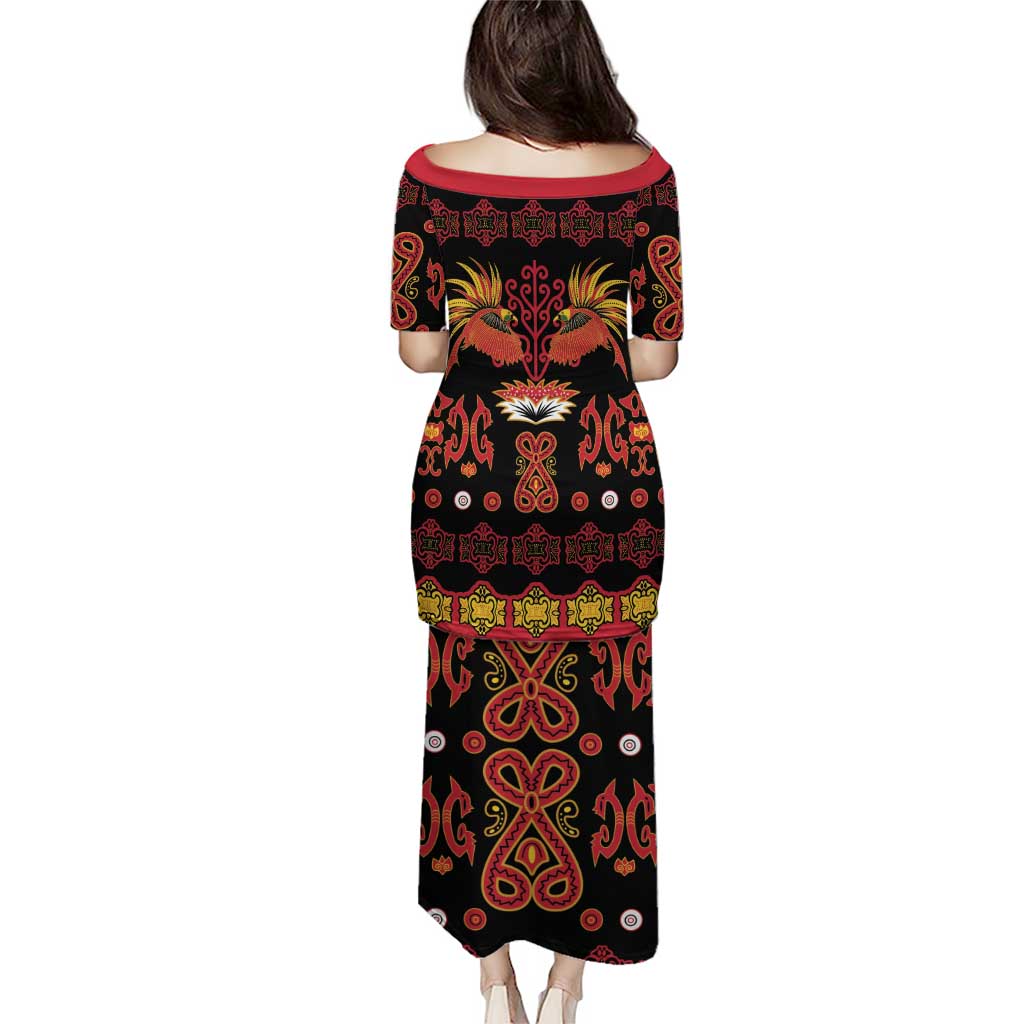 Papua Batik Motif Puletasi Papua Spirit Black Version LT05 - Polynesian Pride
