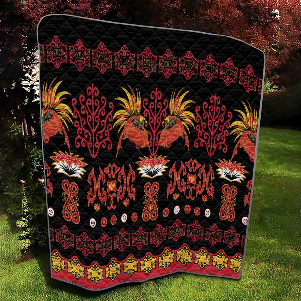 Papua Batik Motif Quilt Papua Spirit Black Version - Polynesian Pride