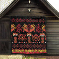 Papua Batik Motif Quilt Papua Spirit Black Version - Polynesian Pride