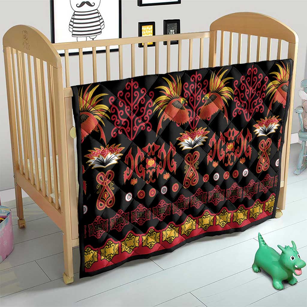Papua Batik Motif Quilt Papua Spirit Black Version - Polynesian Pride