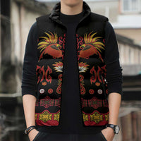 Papua Batik Motif Sleeveless Puffer Jacket Papua Spirit Black Version LT05 - Polynesian Pride