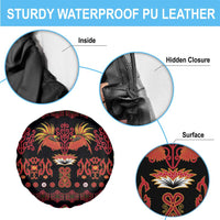 Papua Batik Motif Spare Tire Cover Papua Spirit Black Version - Polynesian Pride