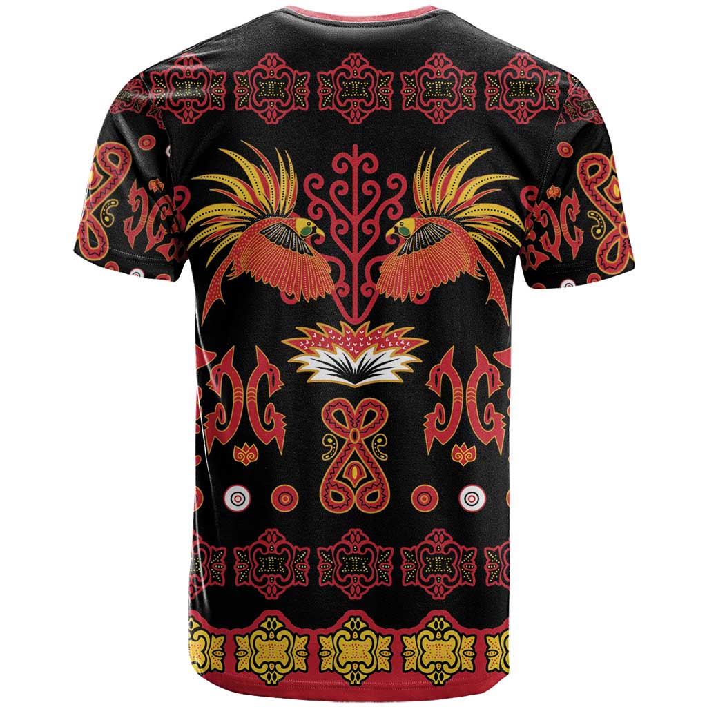Papua Batik Motif T Shirt Papua Spirit Black Version - Polynesian Pride