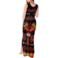 Papua Batik Motif Tank Maxi Dress Papua Spirit Black Version LT05 - Polynesian Pride
