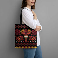 Papua Batik Motif Tote Bag Papua Spirit Black Version - Polynesian Pride