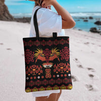 Papua Batik Motif Tote Bag Papua Spirit Black Version - Polynesian Pride