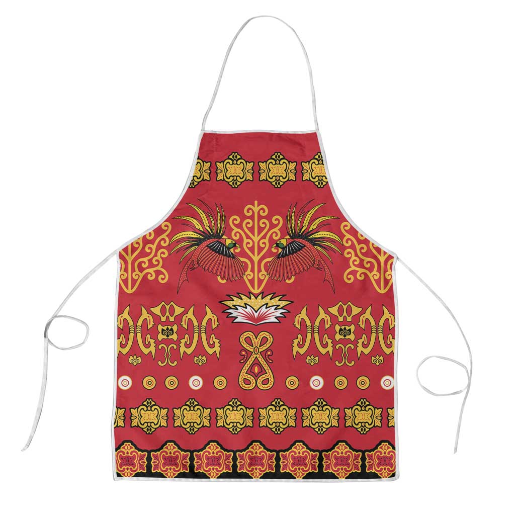 Papua Batik Motif Apron Papua Spirit Red Version LT05 Red - Polynesian Pride