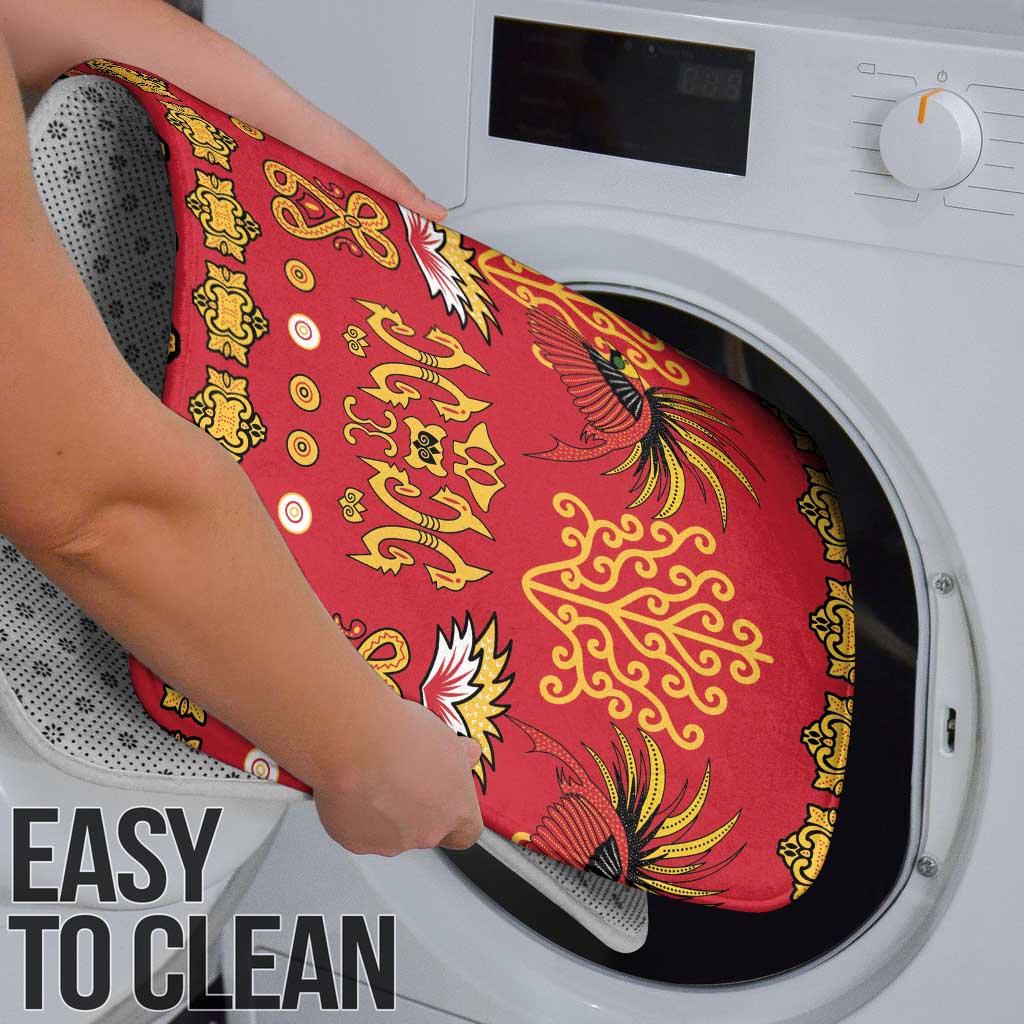 Papua Batik Motif Bathroom Set Papua Spirit Red Version - Polynesian Pride