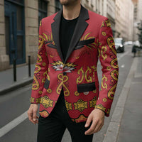 Papua Batik Motif Blazer Papua Spirit Red Version - Polynesian Pride