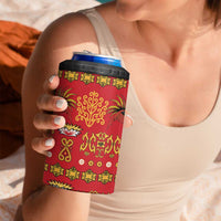 Papua Batik Motif 4 in 1 Can Cooler Tumbler Papua Spirit Red Version LT05 - Polynesian Pride