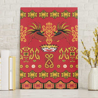 Papua Batik Motif Canvas Wall Art Papua Spirit Red Version LT05 Without Frame Red - Polynesian Pride