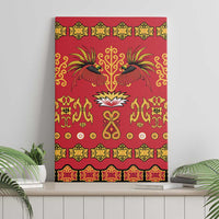 Papua Batik Motif Canvas Wall Art Papua Spirit Red Version LT05 - Polynesian Pride