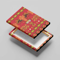 Papua Batik Motif Canvas Wall Art Papua Spirit Red Version LT05 - Polynesian Pride