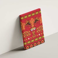 Papua Batik Motif Canvas Wall Art Papua Spirit Red Version LT05 - Polynesian Pride