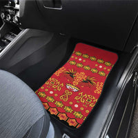 Papua Batik Motif Car Mats Papua Spirit Red Version LT05 - Polynesian Pride