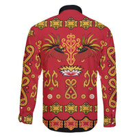 Papua Batik Motif Family Matching Puletasi and Hawaiian Shirt Papua Spirit Red Version - Polynesian Pride