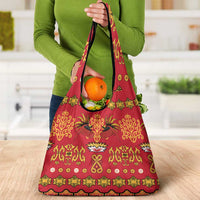 Papua Batik Motif Grocery Bag Papua Spirit Red Version LT05 - Polynesian Pride