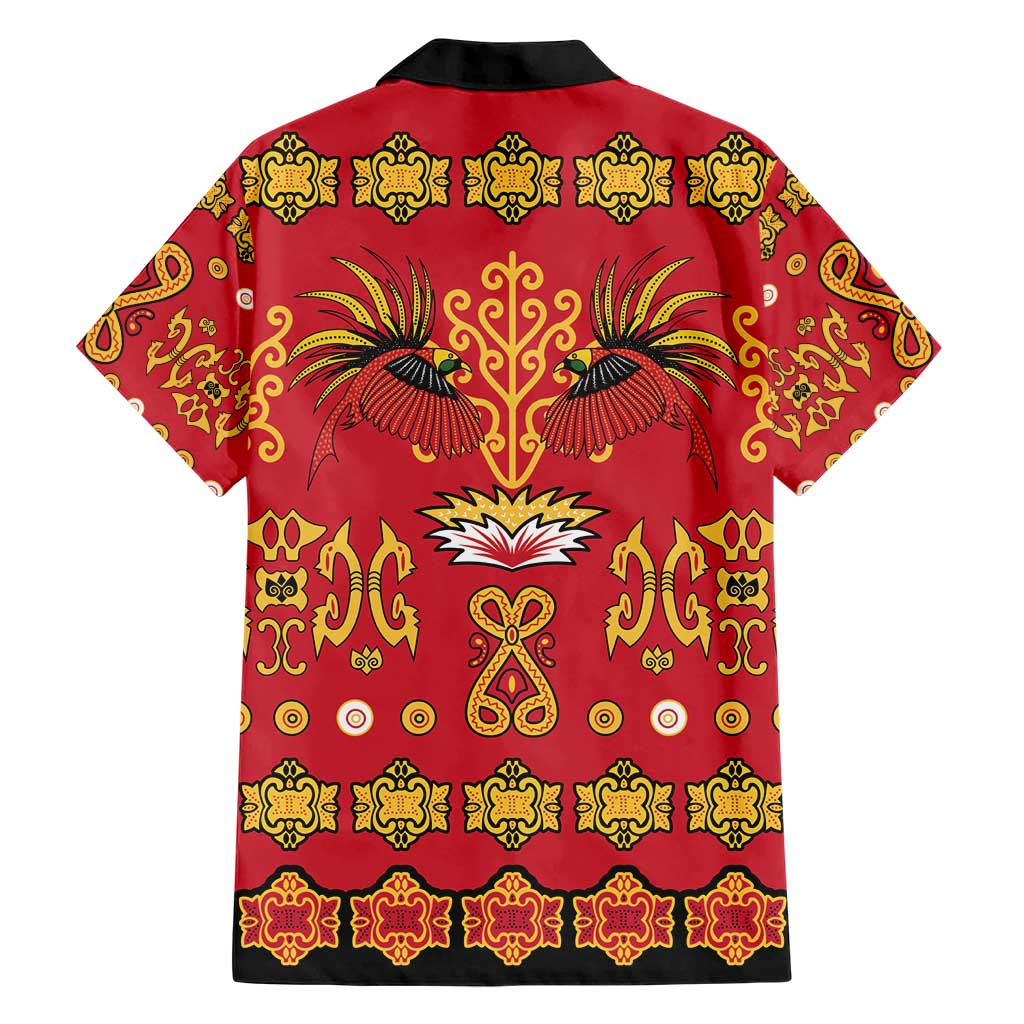 Papua Batik Motif Hawaiian Shirt Papua Spirit Red Version LT05 - Polynesian Pride