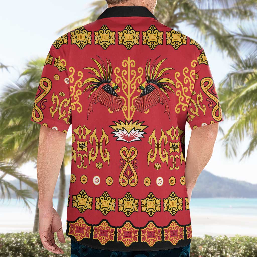 Papua Batik Motif Hawaiian Shirt Papua Spirit Red Version LT05 - Polynesian Pride