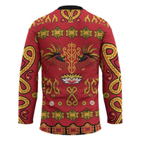 Papua Batik Motif Hockey Jersey Papua Spirit Red Version LT05 - Polynesian Pride