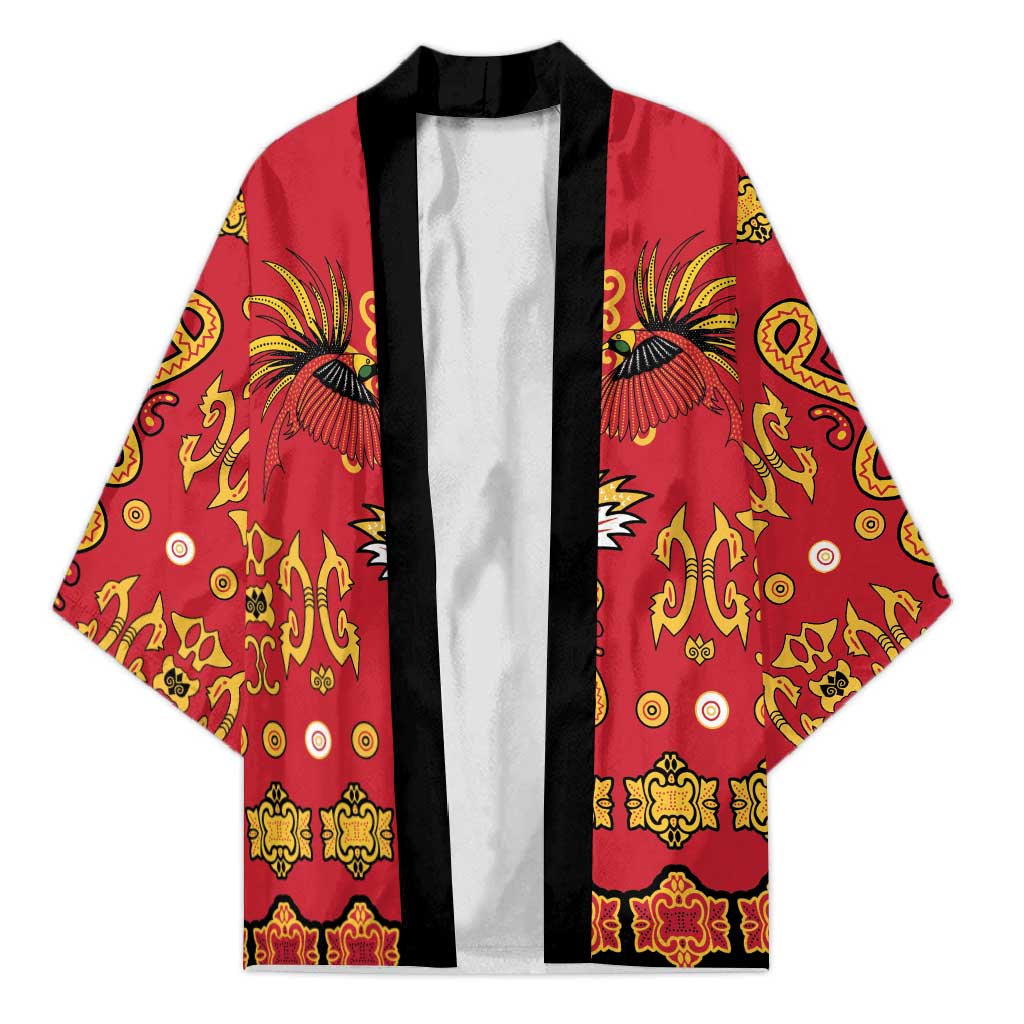 Papua Batik Motif Kimono Papua Spirit Red Version - Polynesian Pride