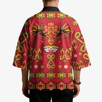 Papua Batik Motif Kimono Papua Spirit Red Version - Polynesian Pride